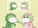 Twibbon Bucin Dino Couple Tiktok