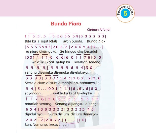 Kunci Jawaban Tema 2 Kelas 1 Halaman 89 90 91 92 93, Subtema 2: Gemar Bernyanyi dan Menari, Pembelajaran 5