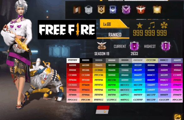 Kode Bio FF Free Fire Warna Warni, Bikin Akun FF Kamu Makin Keren! Berikut Caranya