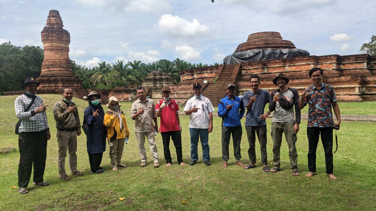 Kegiatan konservasi situs cagar budaya Candi Muara Takus di Kabupaten Kampar, Riau.