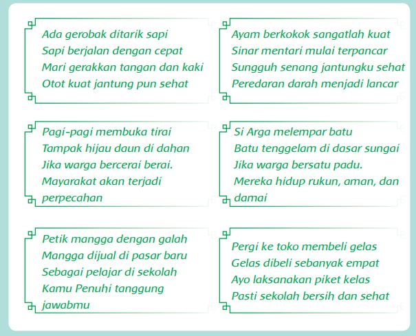 Kunci Jawaban Tema 4 Kelas 5 Halaman 133, Subtema 4: Kegiatan Berbasis Proyek dan Literasi, Pembelajaran 1, Berdiskusi dan Menulis Pantun