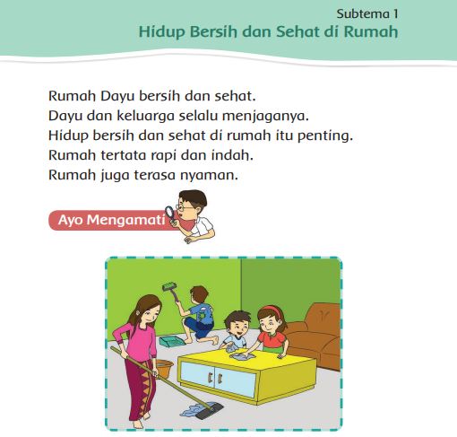 Kunci Jawaban Tema 4 Kelas 2 Halaman 53 54 55 56 60 61, Subtema 2: Hidup Bersih dan Sehat di Sekolah, Pembelajaran 1