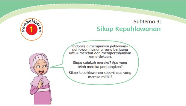 Kunci Jawaban Tema 5 Kelas 4 Halaman 95 96 97 99, Subtema 3: Sikap Kepahlawanan, Pembelajaran 1