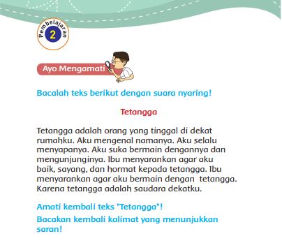 Kunci Jawaban Tema 4 Kelas 3 Halaman 104 105 106 107 108 109, Subtema 3: Kewajiban dan Hakku dalam Bertetangga, Pembelajaran 2