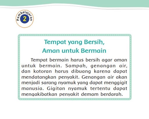 Kunci Jawaban Tema 4 Kelas 2 Halaman 114 115 118 119, Subtema 3: Hidup Bersih dan Sehat di Tempat Bermain, Pembelajaran 2