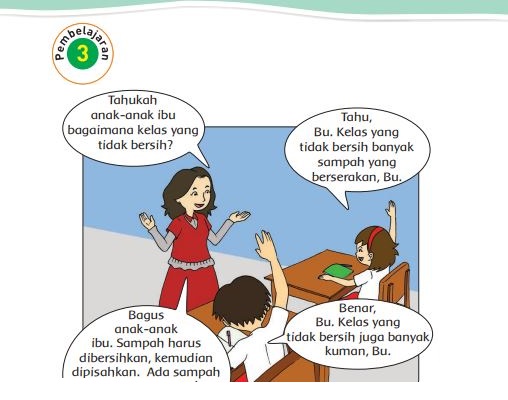 Kunci Jawaban Tema 4 Kelas 2 Halaman 69 70 71 72 73 76 77 78, Subtema 2: Hidup Bersih dan Sehat di Sekolah, Pembelajaran 3