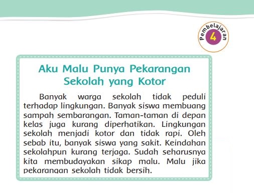 Kunci Jawaban Tema 4 Kelas 2 Halaman 80 81 84, Subtema 2: Hidup Bersih dan Sehat di Sekolah, Pembelajaran 4