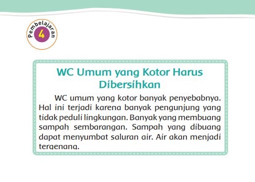 Kunci Jawaban Tema 4 Kelas 2 Halaman 180 181 182 185, Subtema 4: Hidup Bersih dan Sehat di Tempat Umum, Pembelajaran 4