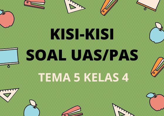 Kisi-Kisi Soal Ujian PAS/UAS Tema 5 Kelas 4 Semester 1