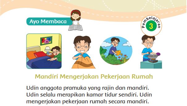 Kunci Jawaban Tema 8 Kelas 3 Halaman 72 73 74 75 76 77 78 79, Subtema 2: Aku Anak Mandiri, Pembelajaran 3