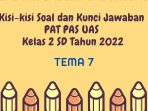 Kisi-kisi Soal dan Kunci Jawaban PAT PAS UAS Tema 7 Kelas 2 SD Tahun 2022