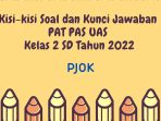 Kisi-kisi Soal dan Kunci Jawaban PAT PAS UAS PJOK Kelas 2 SD Tahun 2022