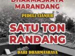 Dharmasraya Siapkan Satu Ton Rendang untuk Cianjur