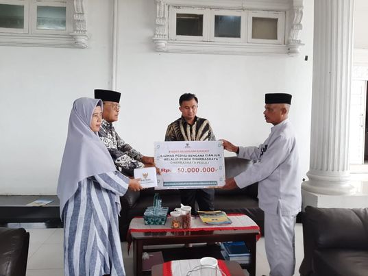 Baznas Dharmasraya Sumbangkan Rp.50.000.000,- Bantuan Gempa Cianjur Jawa Barat