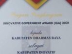 Dharmasraya Raih Predikat Kabupaten Inovatif Dari Pemerintah Pusat