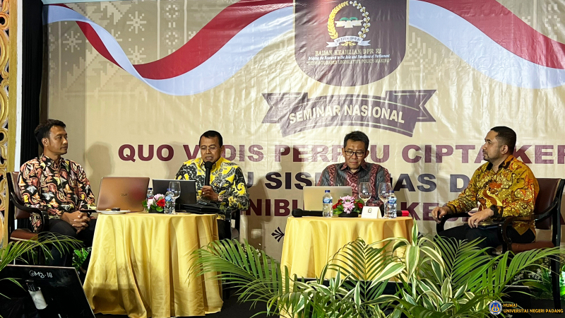 Rektor UNP Narasumber Seminar Nasional Badan Keahlian DPR RI