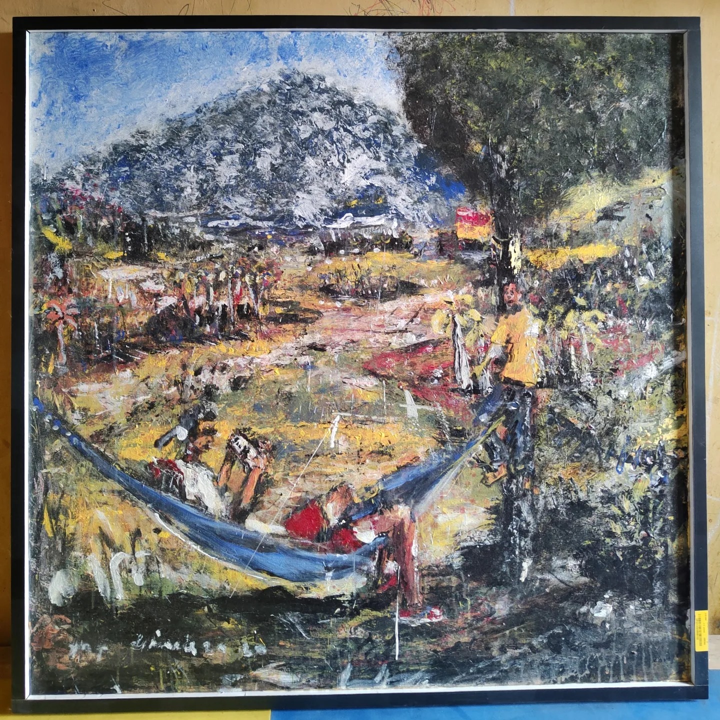 Hidayat di Kincie, Sudut Alam Guk Caliang, 100x100 cm, 2023