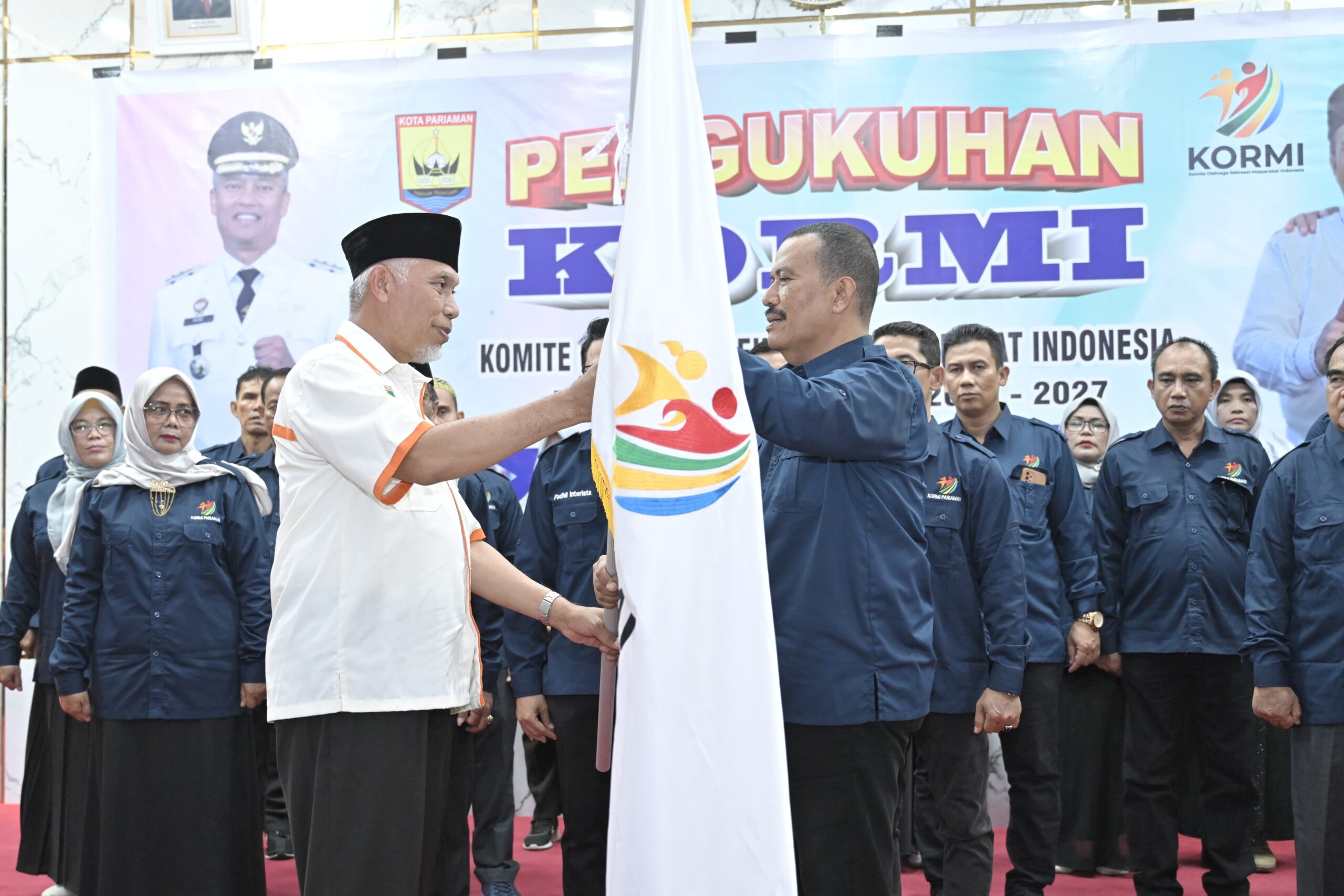 Pengukuhan KORMI Kota Pariaman periode 2023-2027, Mahyeldi Ansharullah Ingin Kualitas Kesehatan dan Kebugaran Warga Piaman Meningkat