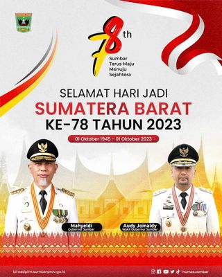 Prestasi Pemprov Sumbar Pimpinan Mahyeldi Ansharullah dan Audy Joinaldy Tahun 2023