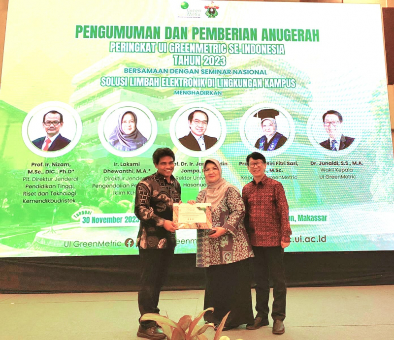 Universitas Negeri Padang Raih Prestasi Tiga Pohon di UI GreenMetric 2023