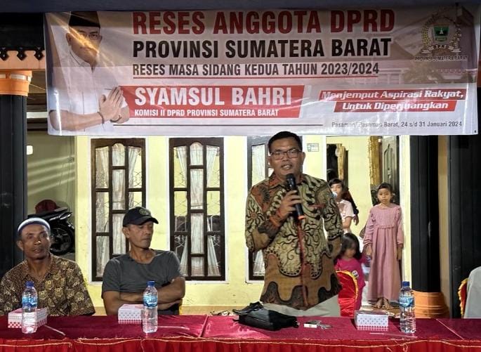 Anggota Komisi II DPRD Sumbar, Syamsul Bahri, Salurkan Aspirasi Warga di Kp. Huta Nauli, Nagari Taruang-Taruang Kab. Pasaman