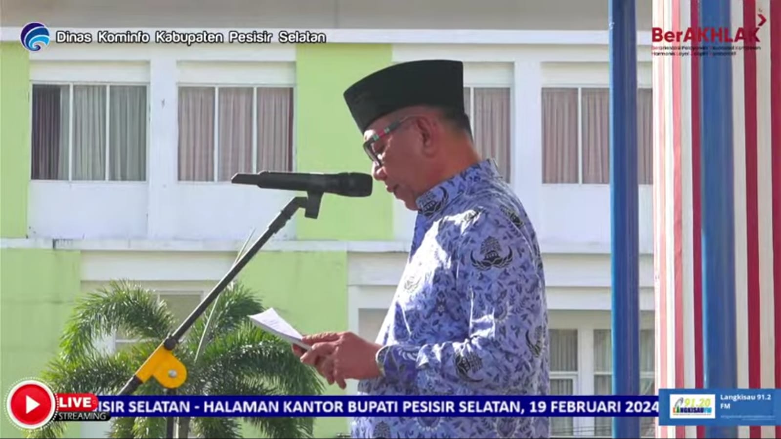 Bupati Pesisir Selatan Rusma Yul Anwar Minta Penyelenggaraan Urusan Pemerintahaan Agar Profesional.