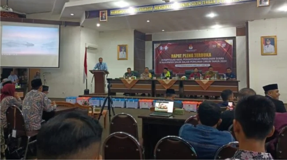 Rapat Pleno Terbuka KPU Kabupaten Solok di Gedung Solok Nan Indah