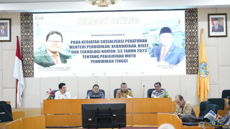 Universitas Negeri Padang Sosialisasi Peraturan Baru, Sistem Penjaminan Mutu Pendidikan Tinggi