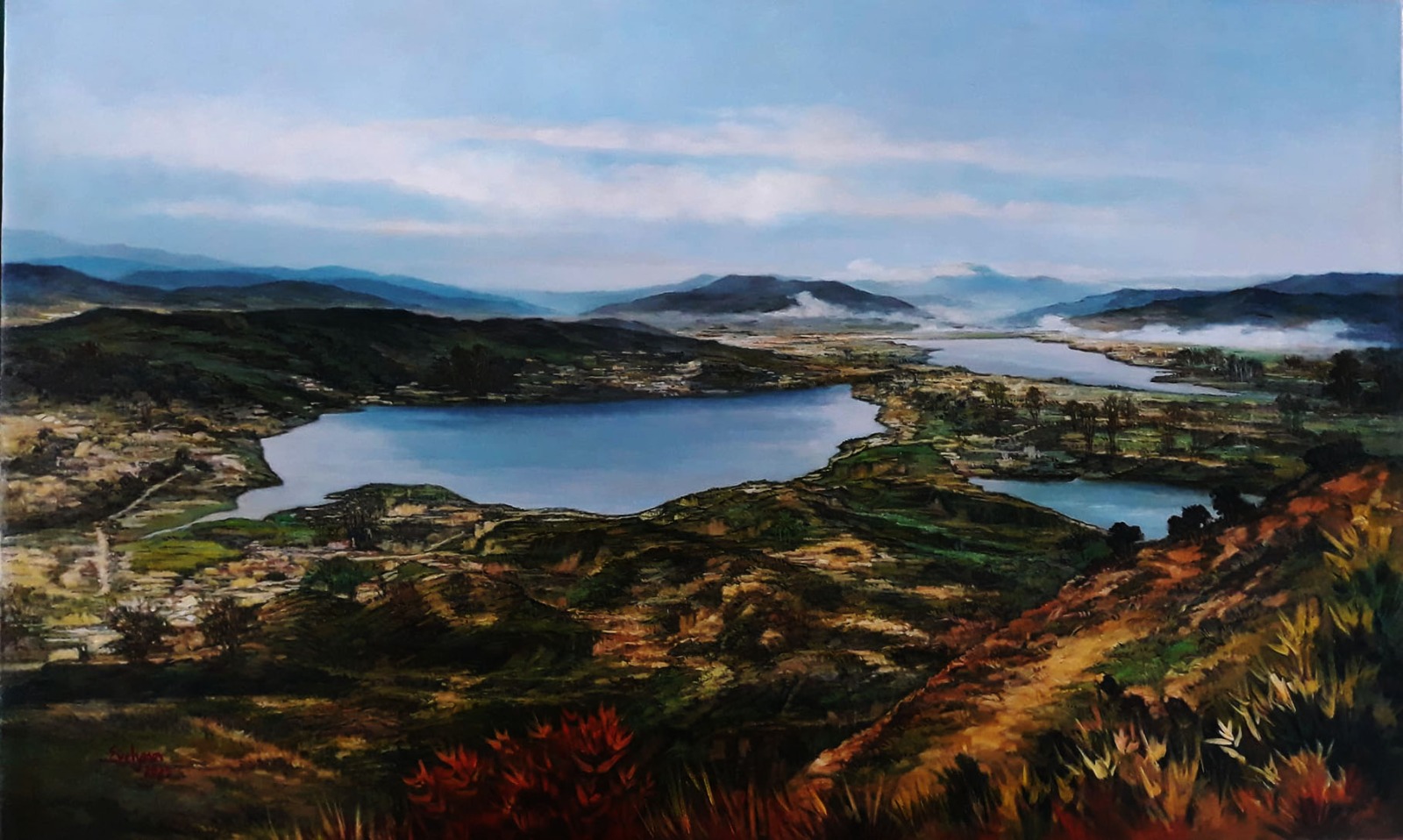 Danau kembar Alahan Panjang, 80 x 120 cm, 2023