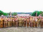 Pemerintah Kabupaten Solok Gelar Apel Pencanangan Gerakan Pembagian Bendera Merah Putih