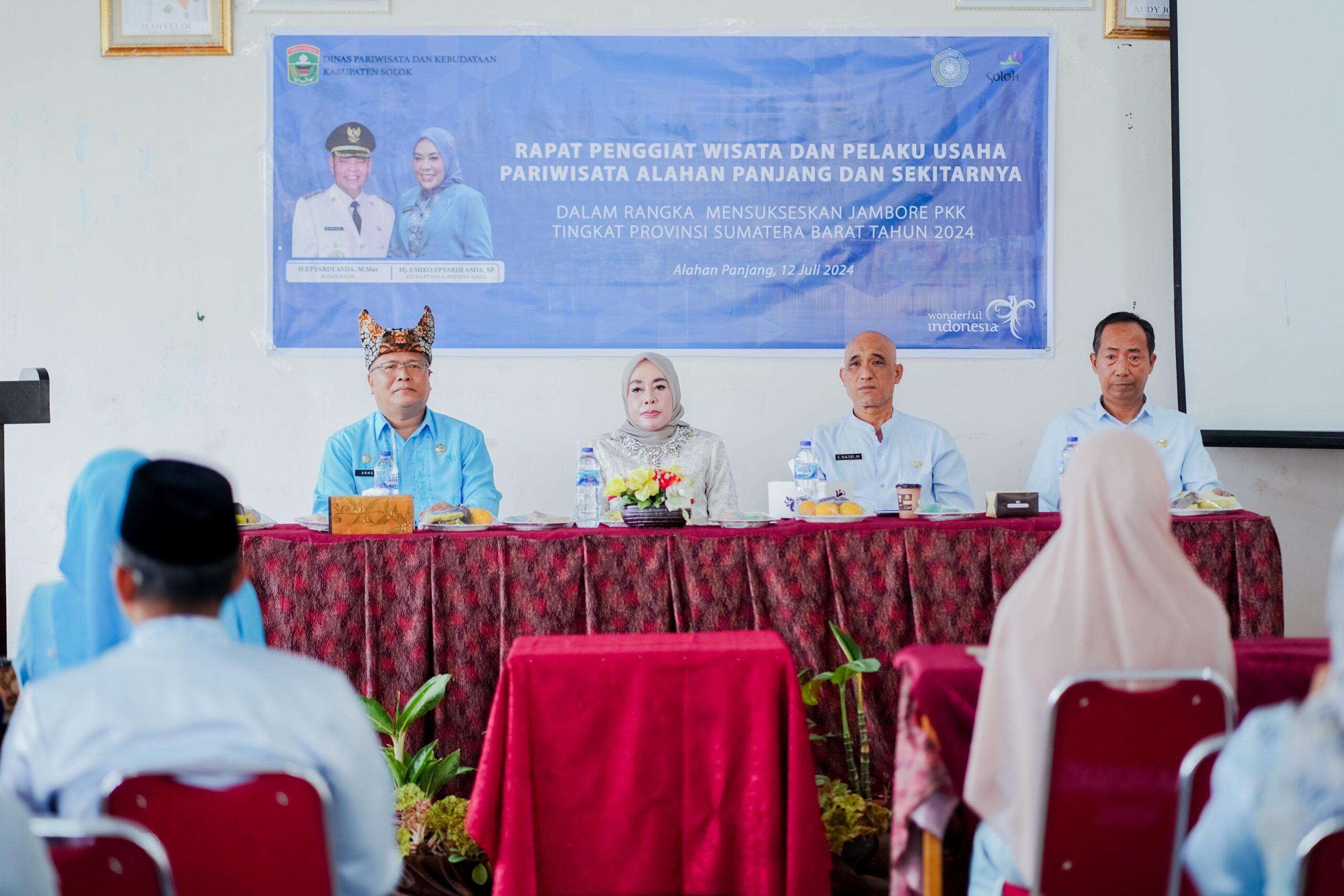 Penggiat Wisata dan Pelaku Usaha Pariwisata Alahan Panjang dan Sekitarnya Rapat Sukseskan Jambore PKK Tingkat Provinsi Sumatera Barat 2024.