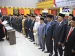 Pelantikkan 45 Orang Anggota DPRD Kota Padang Periode 2024-2029, Ketua DPRD, Muharlion dan Wakil Ketua DPRD, Mastilizal Aye