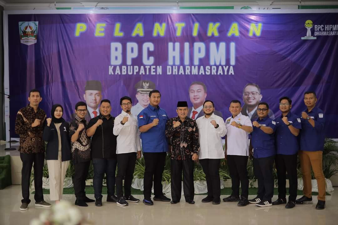 Bupati Sutan Riska Lantik Pengurus HIPMI Dharmasraya Periode 2024-2027