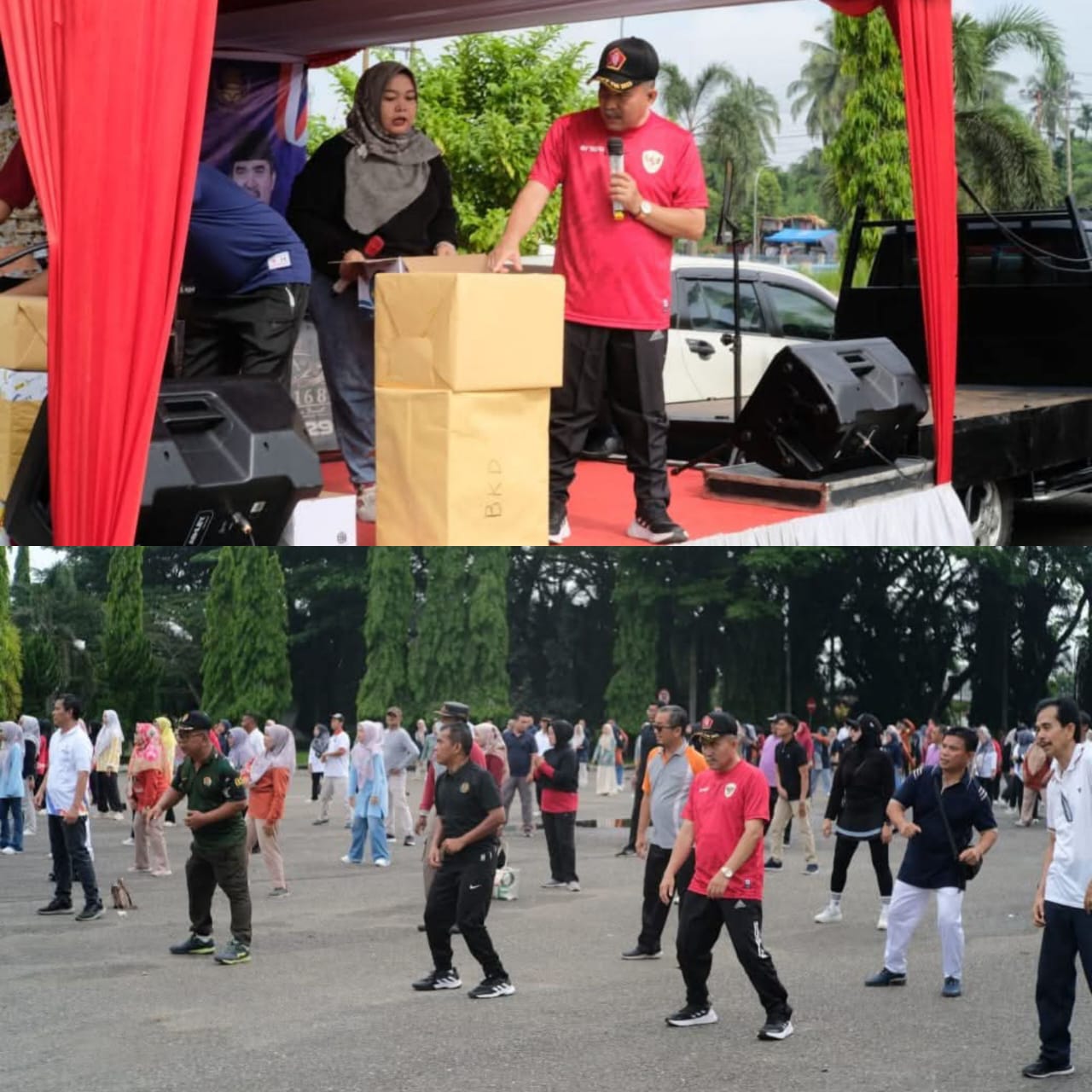 Senam Kebugaran Meriahkan HUT KORPRI ke-53 Tingkat Kabupaten Dharmasraya Berlangsung Sukses