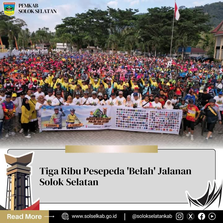 Tiga Ribu Pesepeda Belah Jalanan Solok Selatan